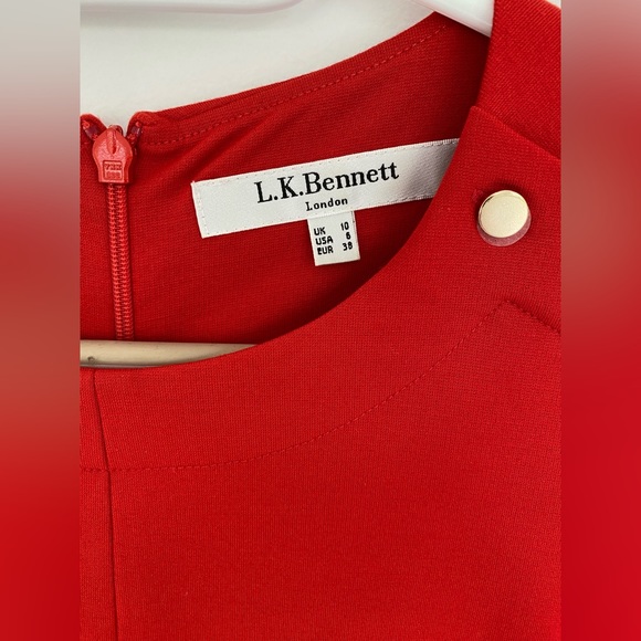 BNWOT LK Bennett UK size 10 US size 6 Red Dress - Picture 5 of 6